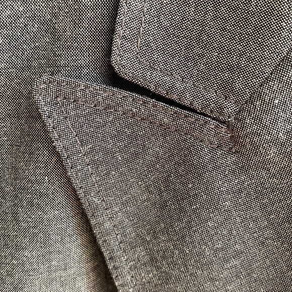 Blazer double breasted jacket by Tahari — deep grey, fully lined - Picture 7 of 8